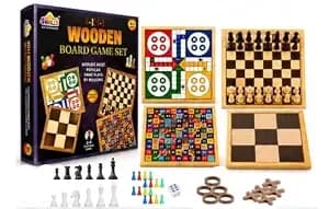 4-in-1 Wooden Board Game
