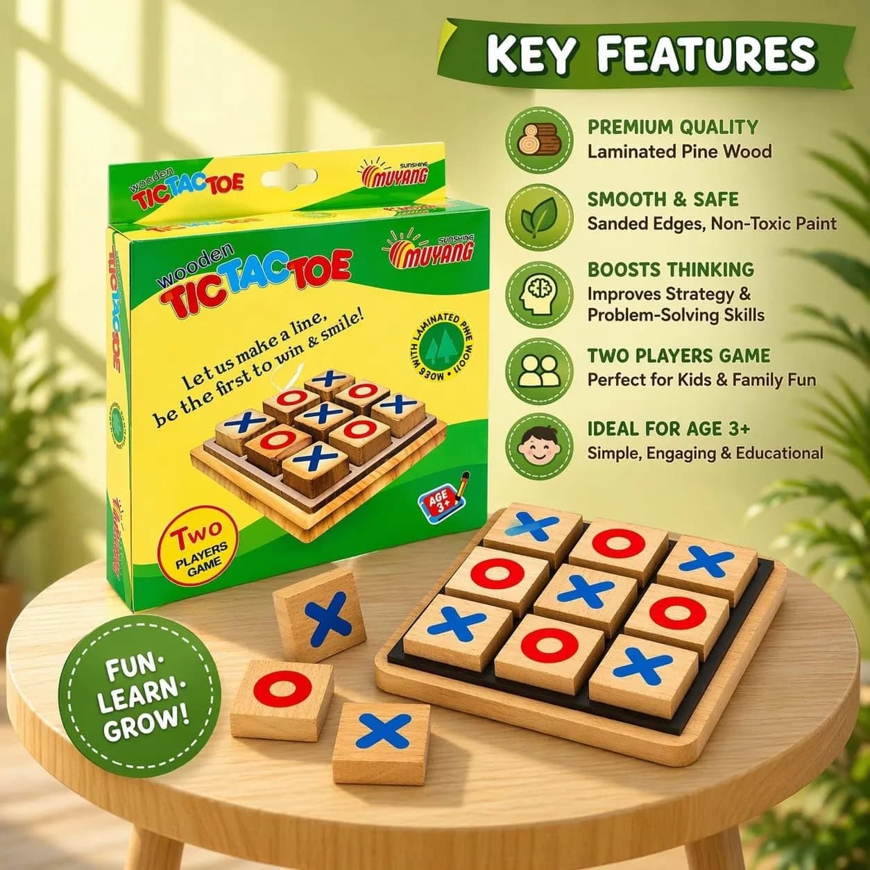 Wooden Tic Tac Toe